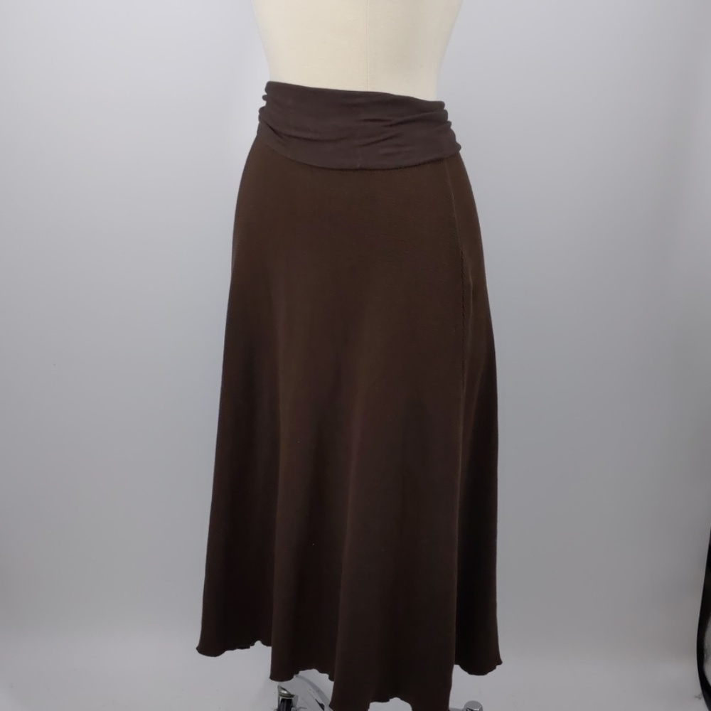 Kial brown waffle knit skirt-sz M